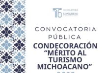 Congreso del Estado emite convocatoria para la Condecoración “Mérito al Turismo Michoacano” 2025