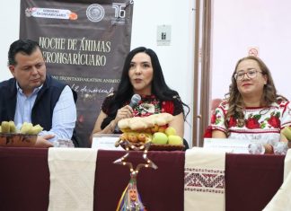 Invita Adriana Campos Huirache a vivir la Noche de Animas en el municipio de Erongarícuaro