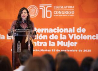 Giulianna Bugarini llama a combatir con responsabilidad, desde el Poder Legislativo, la violencia a las mujeres
