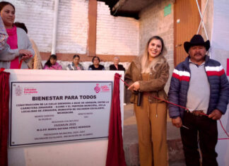 Entregan la calle Eréndira en Zirahuén: un compromiso cumplido por la presidenta Dayana Pérez Mendoza